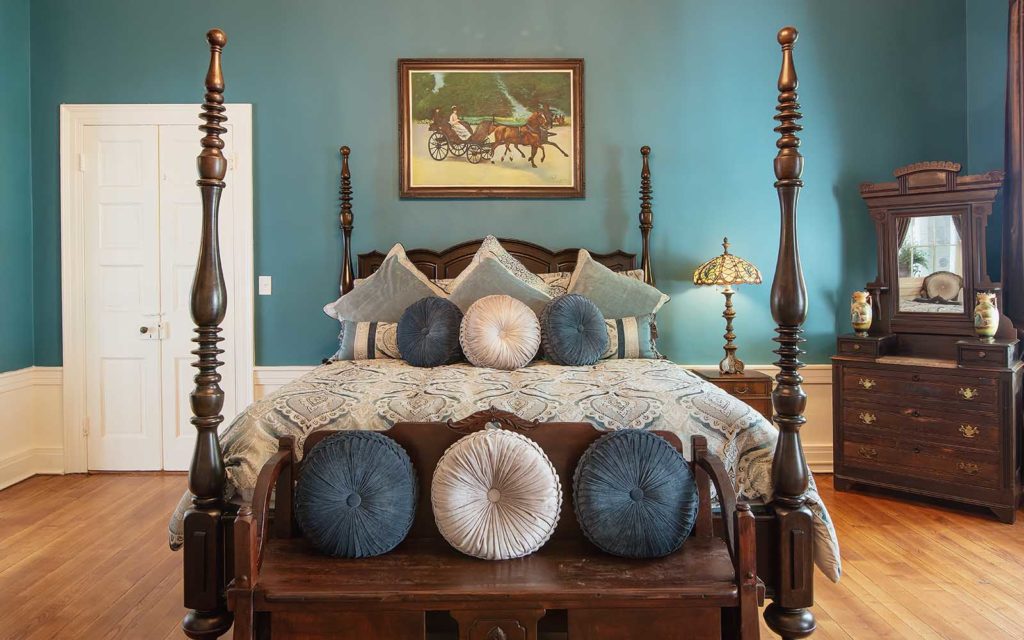 Sink into opulence in this guest room during your girlfriend getaway in Nashville