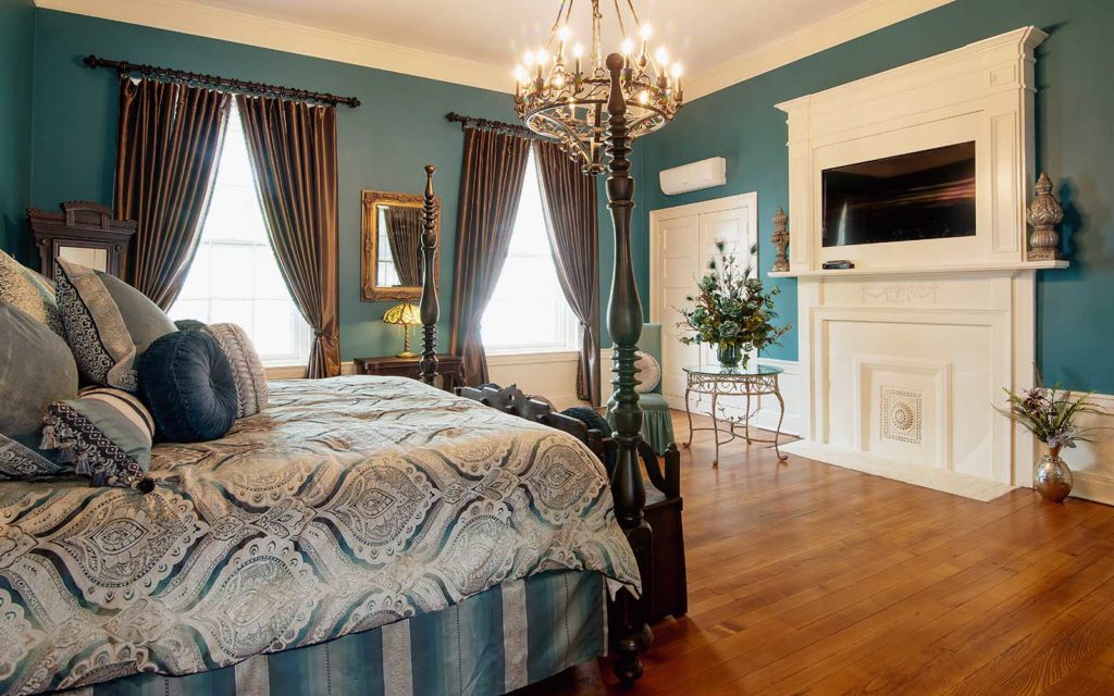 A warm and inviting guest room at our Bed and Breakfast in Nashville, near the Country Music Hall of Fame