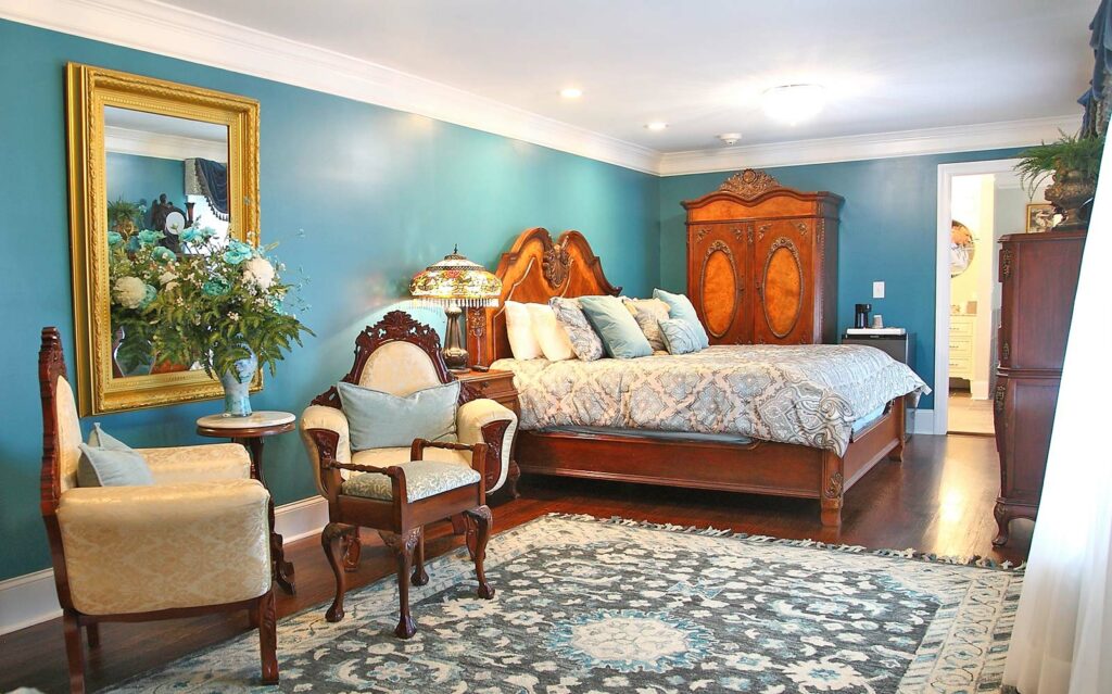 A stunning guest room at our Nashville Bed and Breakfast, just minutes from the Country Music Hall of Fame in NAshville