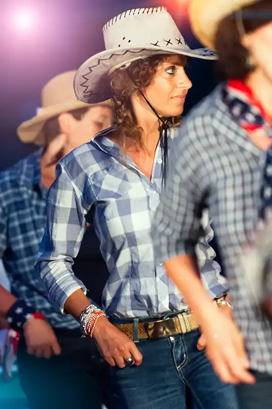People Line Dancing