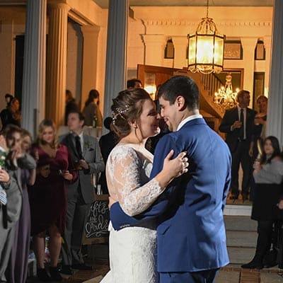 Wedding couple dancing