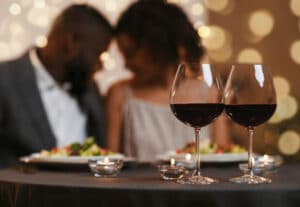 Welcome 5 Black couple enjoying time at our romantic bed and Breakfast in Nashville, TN