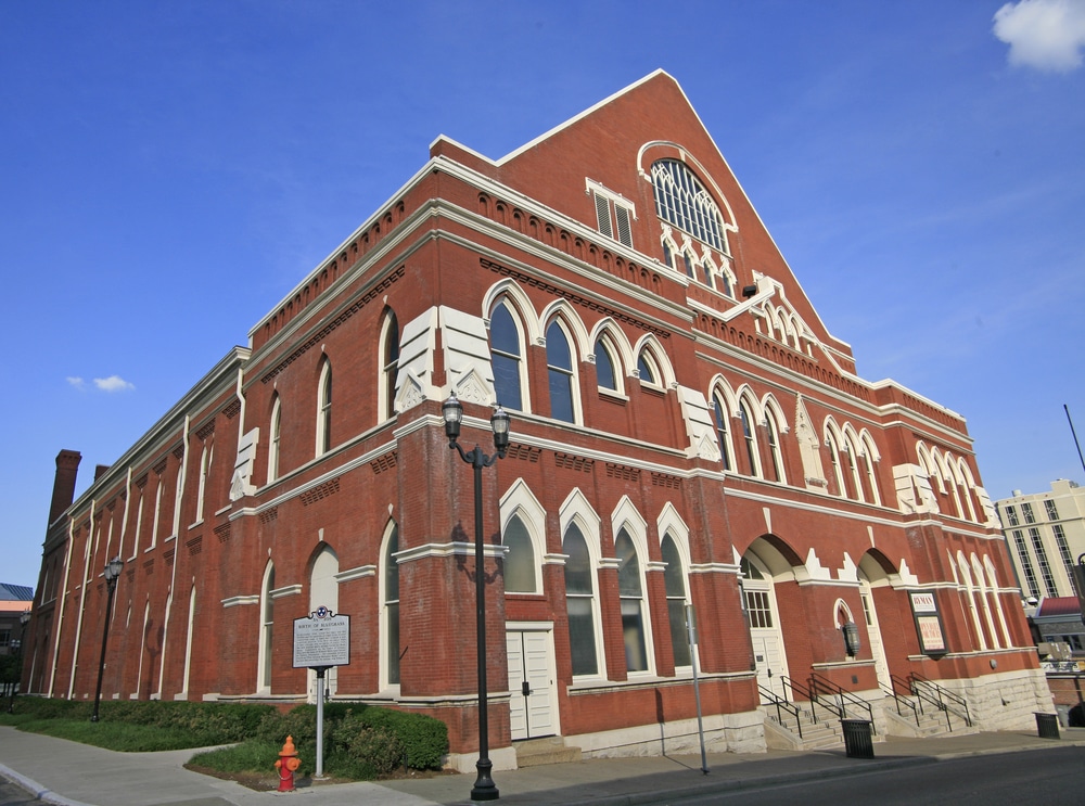 the historic Ryman Auditorium is a great place to visit on Broadway Street in Nashville