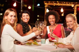 Women dining out and enjoying the best girlfriend getaway in Nashville