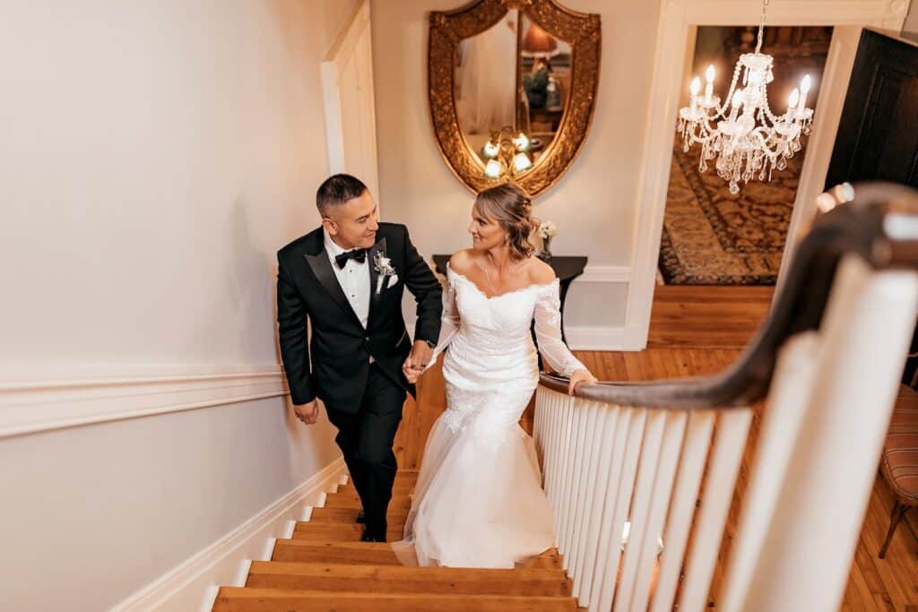 A happy couple on Nashville elopement getaway at our bed and breakfast