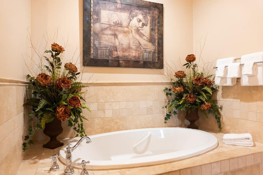 The Bronze Suite bathroom is most impressive for relaxing after your Nashville elopement