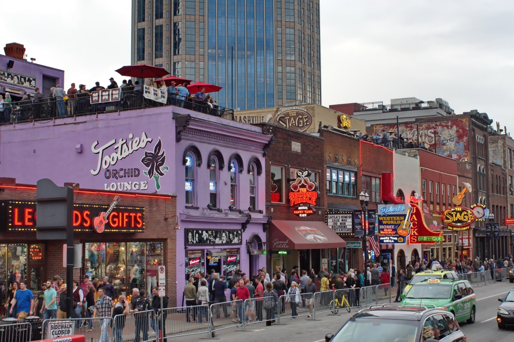 photo of the Honky Tonk Highway on Broadway Street in Nashville near our Bed and breakfast in Nashville TN