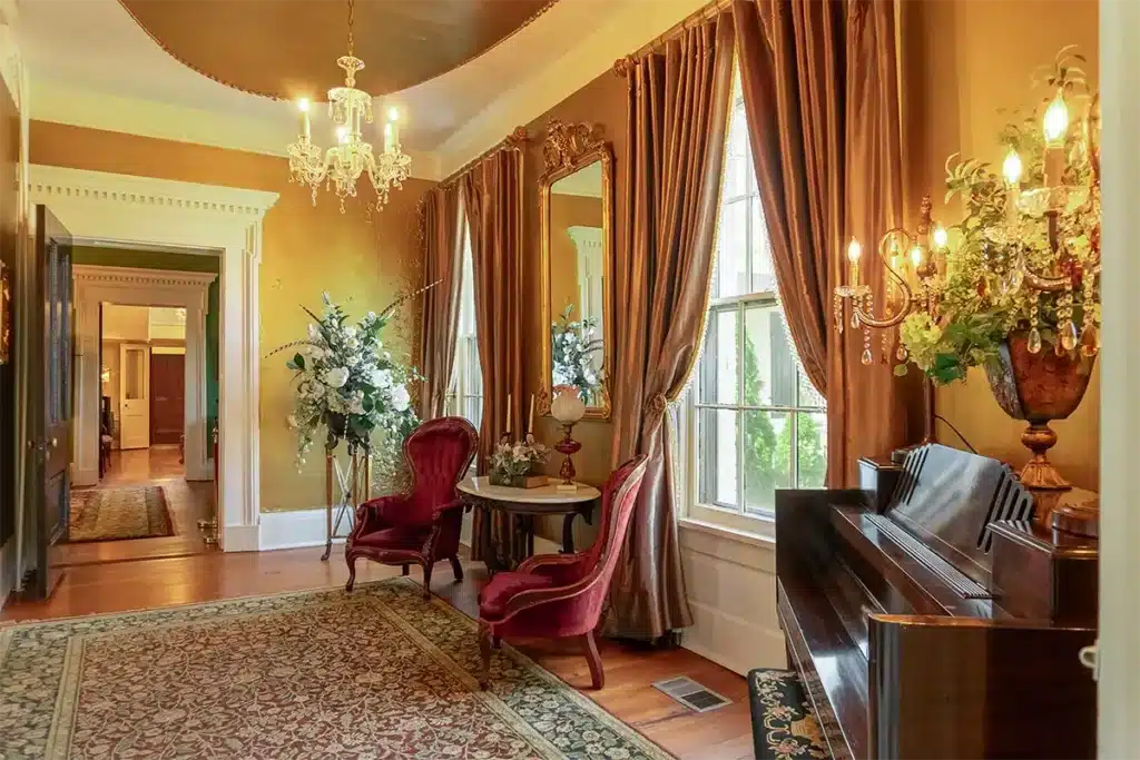 About The Mansion & History 2 Piano Room at Belle Air Mansion
