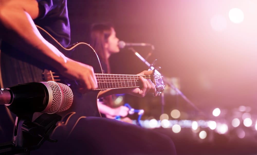 Nightlife in Nashville and broadway street